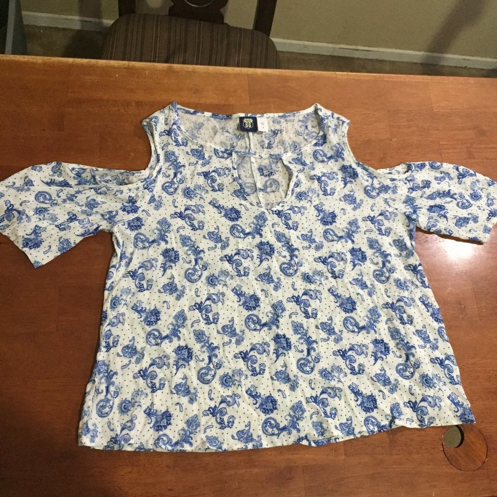 Rout 66 Blue Top